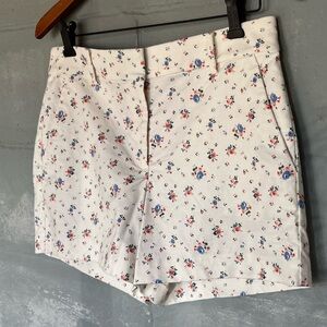 Loft The Rivera Short 4” Inseam Size 6 Mid Rise Multicolored Floral Print EUC